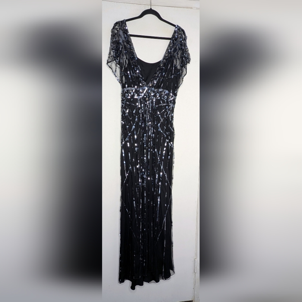 Temperley London Sparkle Sequin Cocktail Gown size 8